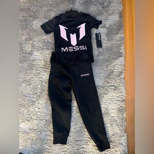 Messi soccer sweatpants and shirt 2 piece set